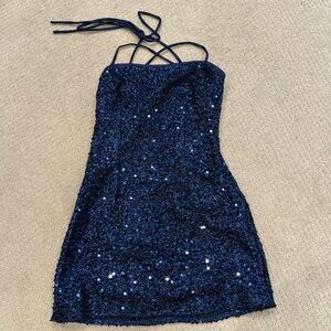 Edikted strapless sequin dress